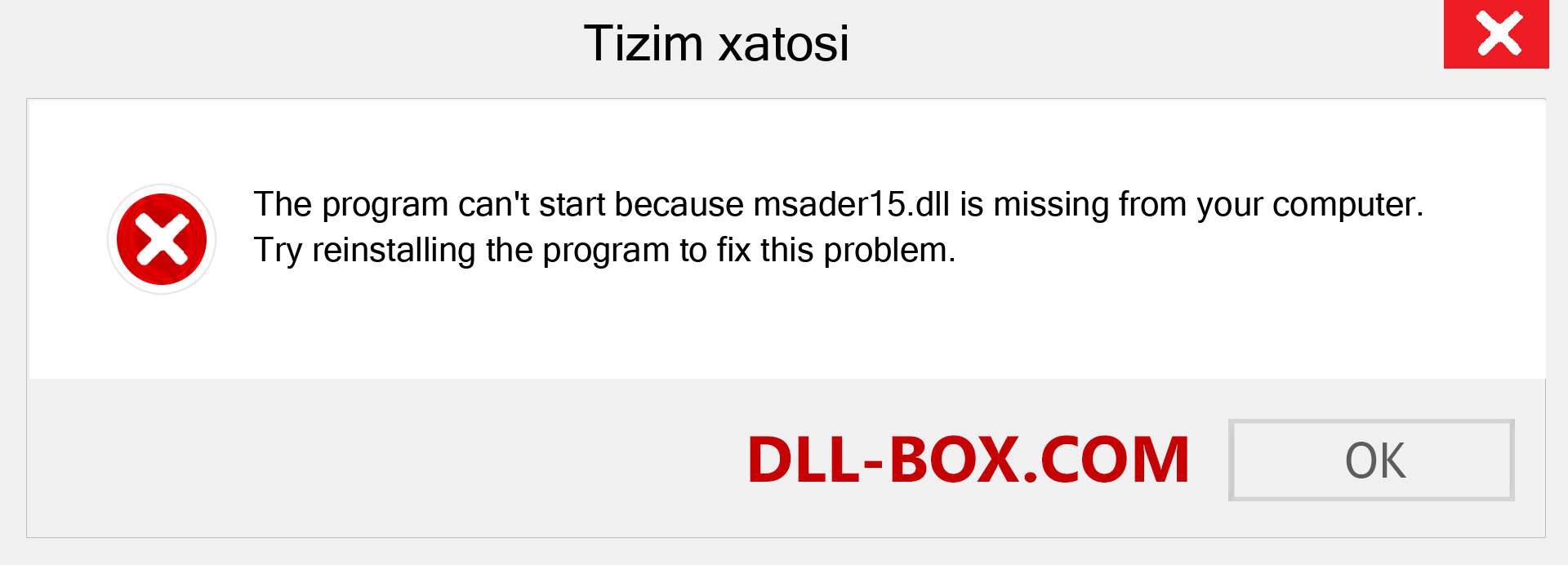 msader15.dll fayli yo'qolganmi?. Windows 7, 8, 10 uchun yuklab olish - Windowsda msader15 dll etishmayotgan xatoni tuzating, rasmlar, rasmlar